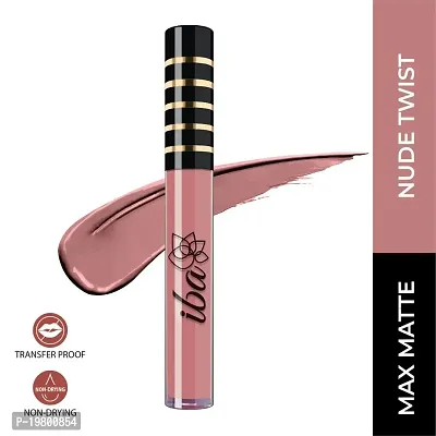 Iba Maxx Matte Liquid Lipstick Shade - Nude Twist, 2.6ml | Transfer proof | Velvet Matte Finish | Highly Pigmented and Long Lasting | Full Coverage | Non-Drying| 100% Vegan  Cruelty Free-thumb5