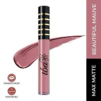 Iba Maxx Matte Liquid Lipstick Shade - Beautiful Mauve 2.6ml | Transfer proof | Velvet Matte Finish | Highly Pigmented and Long Lasting | Full Coverage | Non-Dryiny-thumb3