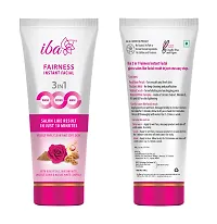 Iba 3in1 Wash, Scrub, Mask Fairness Instant Facial 100g with Rose Petals, Multani Mitti  Walnut For Scrub, Removes Tan, Fairness  Brightens Skin, Gives Instant Glow-thumb3