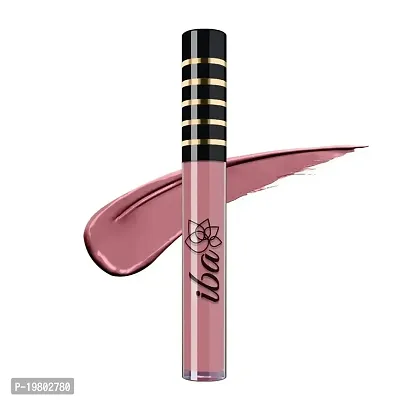 Iba Maxx Matte Liquid Lipstick Shade - Beautiful Mauve 2.6ml | Transfer proof | Velvet Matte Finish | Highly Pigmented and Long Lasting | Full Coverage | Non-Dryiny