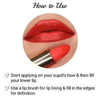 Iba Pure Lips Long Stay Matte Lipstick, M06 Bold Red, 4g l 100% Vegan  Natural l Highly Pigmentated l Long Lasting-thumb1
