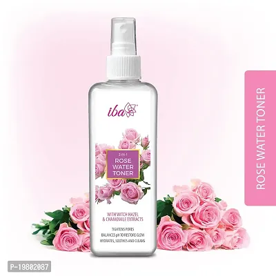 Iba 3-in-1 Rose Water Toner l With Chamomile  Witch Hazel Extracts l Restores Glow, Hydrates, Tightens Pores l 100% Natural Rose Fragrance l For All Skin Types-thumb4