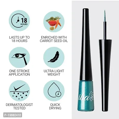 Iba Eye Talk Liquid Eyeliner - 03 Glamorous Green | 18 Hr Waterproof, No Fade  Smudge proof Eye Makeup | Quick Drying | Matte Finish | 100% Vegan  Cruelty Free-thumb5