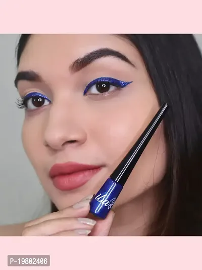 Iba Eye Talk Liquid Eyeliner - 01 Metallic Blue | 18 Hr Waterproof, No Fade  Smudge proof Eye Makeup | Quick Drying | Matte Finish | 100% Vegan  Cruelty Free-thumb3