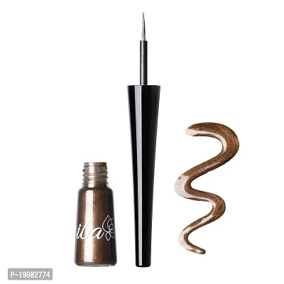 Iba Eye Talk Liquid Eyeliner - 02 Shimmery Bronze | 18 Hr Waterproof No Fade  Smudge proof Eye Makeup | Quick Drying | Matte Finish | 100% Vegan  Cruelty Free