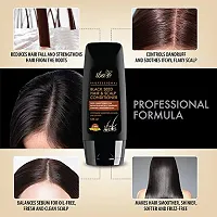 Iba Black Seed Therapy Shampoo  Conditioner Combo (230 ml + 125ml) l Kalonji Extract for Effective Hair Fall Controller, Dandruff and Itchy Scalp | No Sulfate No Paraben-thumb2