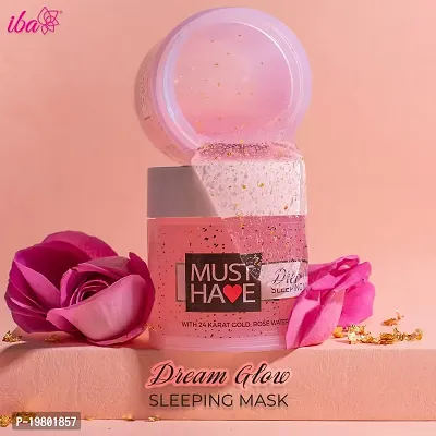 Iba Must Have Dream Glow Sleeping Mask l With 24K Gold Rose Water Hyaluronic Acid-thumb5