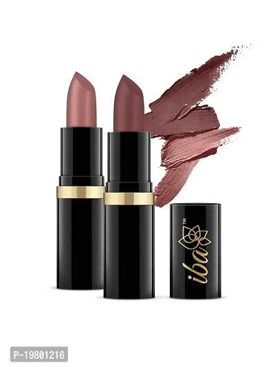 Iba Moisture Rich Lipstick Combo Pack of 2 ? Nude Love Shade (A45 Glossy Natural + A46 Spicy Nude) For Women Highly Pigmented, Long Lasting  Glossy Finish-thumb4