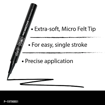 Iba Must Have No Mistake Eyeliner Pen - Deep Black 1.1ml For Eye Makeup Ultra Matte Finish Smudgeproof Waterproof  Transferproof 24 Hr Long Stay Formula - Deep Black-thumb4