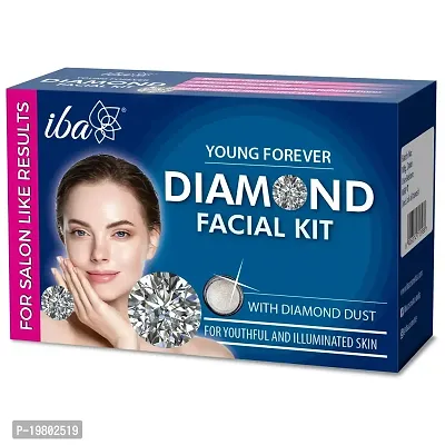 Iba Young Forever Diamond Facial Kit (6 Steps Single Use) l 6 Steps Single Use Kit l For Youthful Illuminated Skin l Salon Like Results