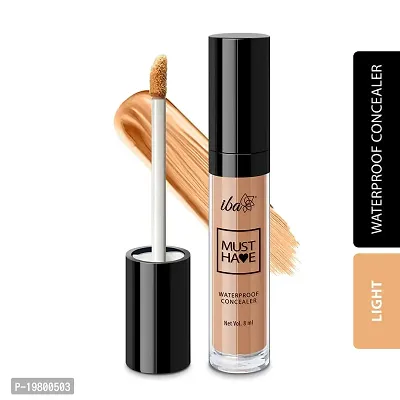 Iba Must Have Waterproof Concealer Matte Finish - Light, 8ml | Full Coverage  Long Lasting l Oil Free  Lightweight | Easily Blendable Concealer For Face Makeup | 100% Natural, Vegan  Cruelty-Free