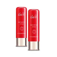 Iba Moisture Rich Lip Balm - Strawberry (Pack of 2) l For Dry Damaged and Chapped Lips | Enriched with Cocoa Butter, Shea Butter l 100% Natural  Vegan-thumb3