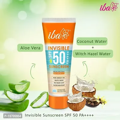 Iba Invisible Spf 50 Sunscreen Pa++++ For All Skin Types Gel Based Oil Free Matte Finish Paraben Free-thumb5