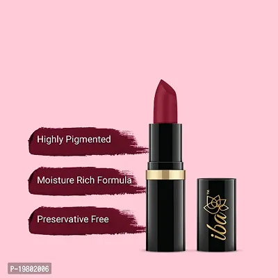 Iba Moisture Rich Lipstick Shade A68 Mystery Red Glossy, 4 Gm (Pack of 1) l 100% Vegan  Natural l Highly Pigmented-thumb4