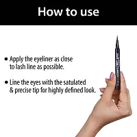 Iba Must Have No Mistake Eyeliner Pen - Deep Black 1.1ml For Eye Makeup Ultra Matte Finish Smudgeproof Waterproof  Transferproof 24 Hr Long Stay Formula - Deep Black-thumb1