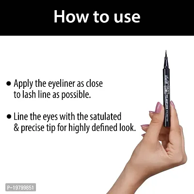 Iba Must Have No Mistake Eyeliner Pen - Deep Black 1.1ml For Eye Makeup Ultra Matte Finish Smudgeproof Waterproof  Transferproof 24 Hr Long Stay Formula - Deep Black-thumb2