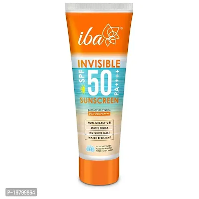 Iba Invisible Spf 50 Sunscreen Pa++++ For All Skin Types Gel Based Oil Free Matte Finish Paraben Free-thumb4