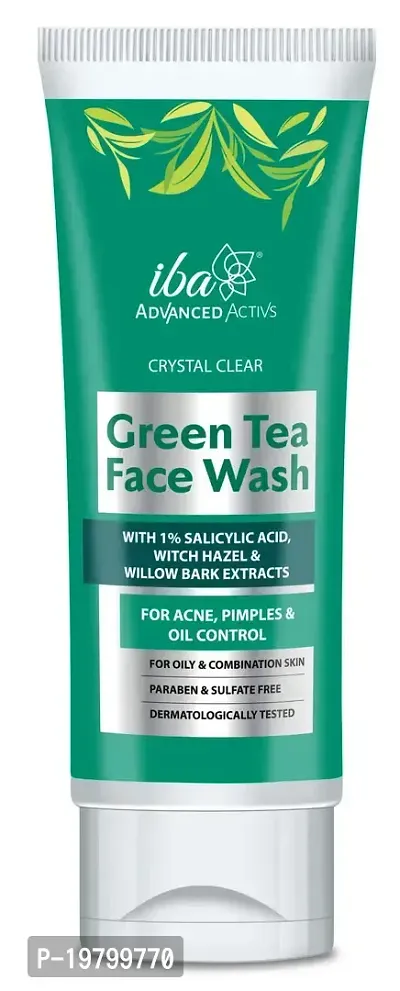 Iba Advanced Activs Crystal Clear Green Tea Face Wash l High Foam l For Oily Combination  Acne Prone Skin