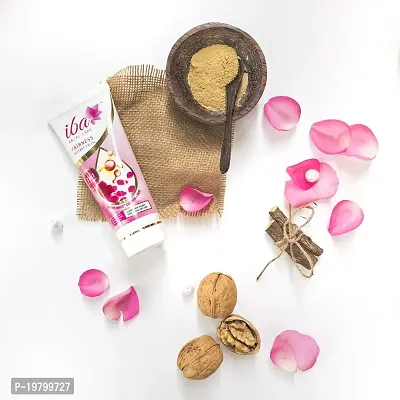 Iba 3in1 Wash, Scrub, Mask Fairness Instant Facial 100g with Rose Petals, Multani Mitti  Walnut For Scrub, Removes Tan, Fairness  Brightens Skin, Gives Instant Glow-thumb5