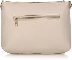 KRISMO Stylish Fashionable Shoulder Handbag For Women  Girls (GIR-02-CRM)-thumb1