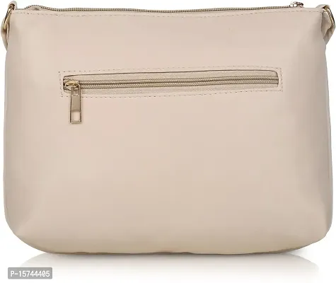 KRISMO Stylish Fashionable Shoulder Handbag For Women  Girls (GIR-02-CRM)-thumb2