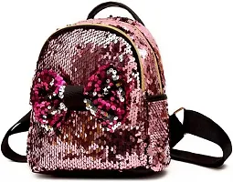 KRISMO Pink Tie Medium Backpack Stylish Comfortable Handbag For Women (BAG-33-PNK)-thumb3