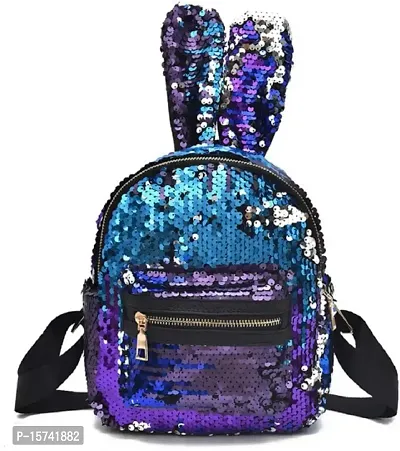 KRISMO Blue Big Ear Medium Backpack Stylish Comfortable Handbag For Women (BAG-35-BLU)-thumb0