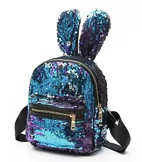 KRISMO Blue Big Ear Medium Backpack Stylish Comfortable Handbag For Women (BAG-35-BLU)-thumb1