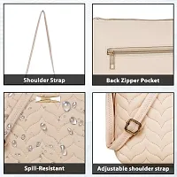 KRISMO Stylish Fashionable Shoulder Handbag For Women  Girls (GIR-02-CRM)-thumb2