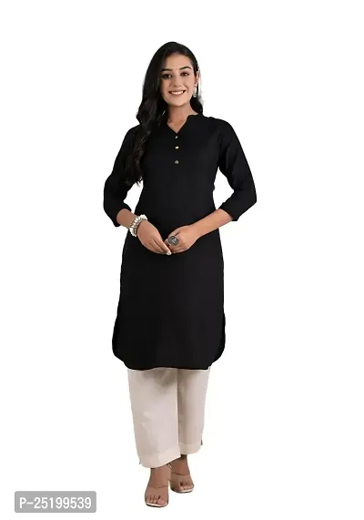 KASHISHIYA Solid Straight Kurta for wWomens  Girls - Black/Blue/Maroon/Green/Pink-thumb0