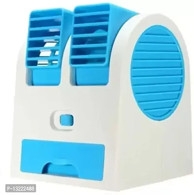 Blue Color Mini Small Portable Cooling Fan | USB Operated Single Blower Mini Desktop Cooler-thumb3