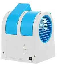 Blue Color Mini Small Portable Cooling Fan | USB Operated Single Blower Mini Desktop Cooler-thumb1