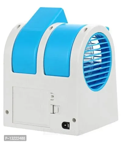 Blue Color Mini Small Portable Cooling Fan | USB Operated Single Blower Mini Desktop Cooler-thumb2