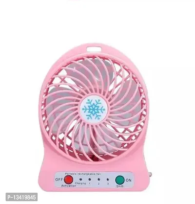 Pink color USB MINI FAN Portable USB Rechargeable 3 Speed Fan Mini Desk USB Charging Air Cooler 3 Mode Speed-thumb0