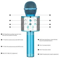 FM Radio, Singing. Memory Card Support, Bluetooth Karaoke Microphone with Mic Speaker Karaoke super battery backup Microphone-thumb1