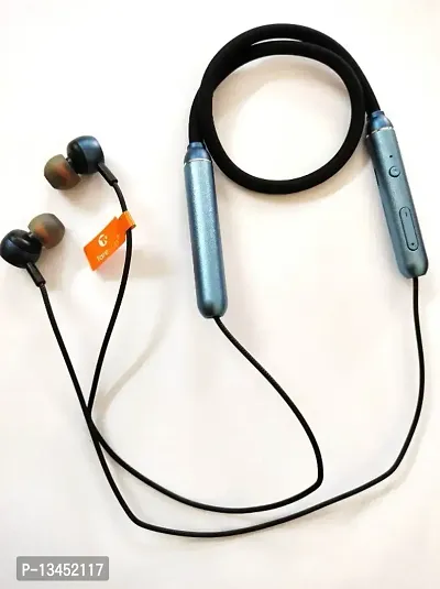 tarecon plus Wireless Neckband with Mic Bluetooth Headset Bluetooth Headset  (Black, Blue, In the Ear)-thumb0