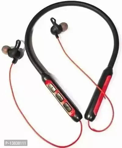 114 BT 60 Hours Playtime Neckband Bluetooth without Mic Headset  (Black, In the Ear)