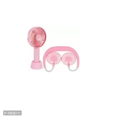 Portable Handheld Wind mini pink fan and nack fan Portable Handheld Wind mini Fan USB Fan  (Pink)