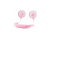 Portable Handheld Wind mini pink fan and nack fan Portable Handheld Wind mini Fan USB Fan  (Pink)-thumb1