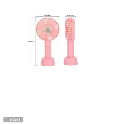 Portable Handheld Wind mini pink fan and nack fan Portable Handheld Wind mini Fan USB Fan  (Pink)-thumb3