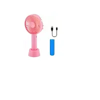 Portable Handheld Wind mini pink fan and nack fan Portable Handheld Wind mini Fan USB Fan  (Pink)-thumb3