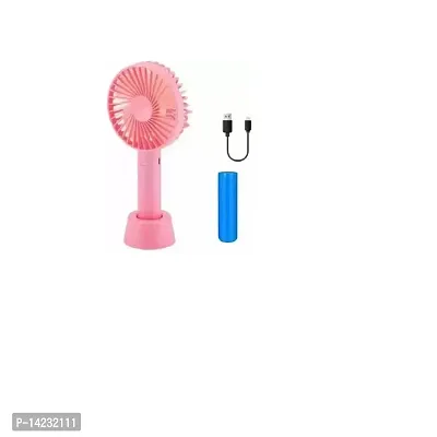 Portable Handheld Wind mini pink fan and nack fan Portable Handheld Wind mini Fan USB Fan  (Pink)-thumb4