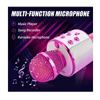 WS-858 Wireless Bluetooth Handheld Microphone Stand Karaoke Mike with Speaker Audio Recording for Cellphone-thumb2