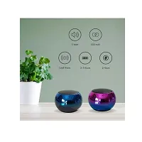 Epriko-Mini Speaker Boost 4 Colorful Wireless Bluetooth Speaker Mini Electroplating Round Steel Speaker (Random from 4 Colour)-thumb1