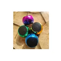 Epriko-Mini Speaker Boost 4 Colorful Wireless Bluetooth Speaker Mini Electroplating Round Steel Speaker (Random from 4 Colour)-thumb2