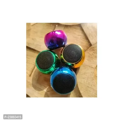 Epriko-Mini Speaker Boost 4 Colorful Wireless Bluetooth Speaker Mini Electroplating Round Steel Speaker (Random from 4 Colour)-thumb3