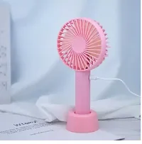Portable Handheld hand Mini USB/Battery operated Adjustable High Speed Rechargeable Fan SS2 pink-thumb3