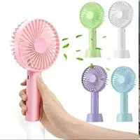 Portable Handheld hand Mini USB/Battery operated Adjustable High Speed Rechargeable Fan SS2 pink-thumb2