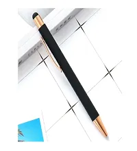 Rose Gold Pen Parts With Rubber Ball Point Pen-thumb1