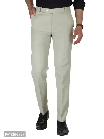 Multicoloured Cotton Mid Rise Formal Trousers
